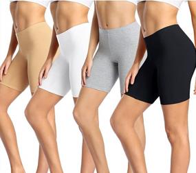 img 4 attached to Wirarpa Women'S Cotton Boy Shorts: Anti-Chafing And Soft Biker Shorts, Plus 4-Pack Panties