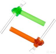 🍃 portable water straw kit – reusable bottle converter with clean brushes set 2-pack (green & orange) – screw-on design logo