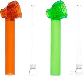 img 1 attached to 🍃 Portable Water Straw Kit – Reusable Bottle Converter with Clean Brushes Set 2-Pack (Green & Orange) – Screw-On Design