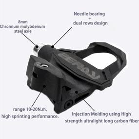 img 2 attached to Zeray ZP-115 Carbon Road Bike Pedal With Cleats, 3 Bearings Ultralight Clipless Cycling Pedal - Compatible With Look KEO Cleats