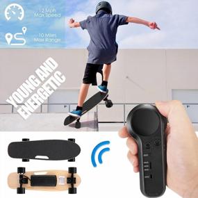 img 3 attached to OppsDecor Electric Skateboard - Remote-Controlled Longboard For Adults & Teens, 7 Layers Maple Deck, 12 MPH Top Speed & 10 Miles Range (US Stock)