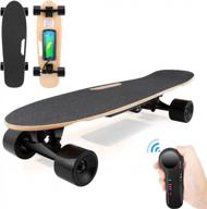 oppsdecor electric skateboard - remote-controlled longboard for adults & teens, 7 layers maple deck, 12 mph top speed & 10 miles range (us stock) логотип