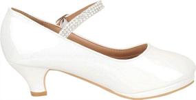 img 1 attached to Cambridge Select Crystal Rhinestone Toddler Girls' Shoes ~ Flats