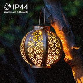 img 1 attached to Enhance Your Outdoor Space With OxyLED Solar Lanterns - 2 Pack Hanging Decorative Lights For Garden, Patio, And More!