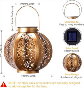 img 2 attached to Enhance Your Outdoor Space With OxyLED Solar Lanterns - 2 Pack Hanging Decorative Lights For Garden, Patio, And More!