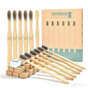 img 4 attached to 🎋 Bamboo Charcoal Toothbrush: Ultimate Vegan Toothbrush for a Refreshing Clean