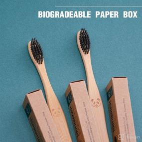 img 1 attached to 🎋 Bamboo Charcoal Toothbrush: Ultimate Vegan Toothbrush for a Refreshing Clean