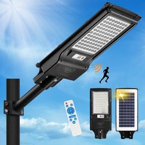img 4 attached to Illuminate Your Outdoors With Lovus 600W Solar LED Street Light - Motion Sensor, Dusk To Dawn, Waterproof & Easy Mounting Options