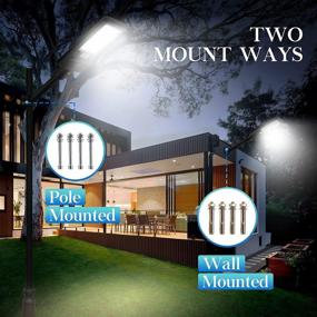 img 1 attached to Illuminate Your Outdoors With Lovus 600W Solar LED Street Light - Motion Sensor, Dusk To Dawn, Waterproof & Easy Mounting Options
