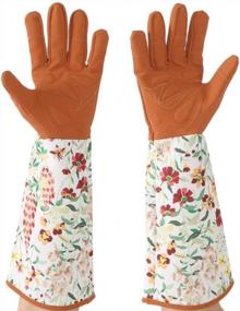 img 3 attached to Women'S Pruning Gloves: Ruibo Leather Rose Gardening Gloves, Thorn Proof & Puncture Resistant For Blackberry Plants/Rose Bush.