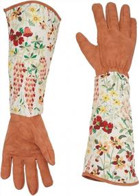 img 4 attached to Women'S Pruning Gloves: Ruibo Leather Rose Gardening Gloves, Thorn Proof & Puncture Resistant For Blackberry Plants/Rose Bush.