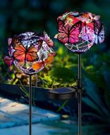 enhance your garden with aiscool butterfly solar lights - waterproof decorative stake lights for garden and yard pathway (2 pack) логотип