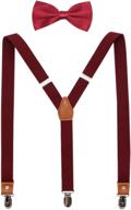 🎀 stylish suspenders pre tied bowtie jaifei champagne for a sophisticated look логотип