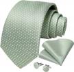 dibangu solid silk men's tie and pocket square set with woven pattern, formal necktie including cufflinks for optimal style logo