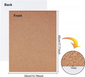img 3 attached to Set Of 10 Self-Adhesive Cork Sheets - 17.7X13.8 Inches And 1Mm Thick - Ideal For DIY Crafts, Coasters, Wall Décor, And Insulation Backing Supplies