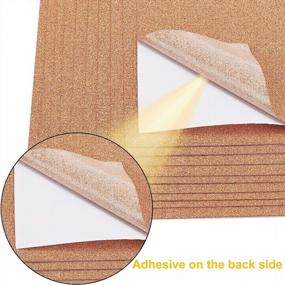 img 1 attached to Set Of 10 Self-Adhesive Cork Sheets - 17.7X13.8 Inches And 1Mm Thick - Ideal For DIY Crafts, Coasters, Wall Décor, And Insulation Backing Supplies