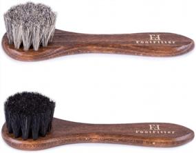 img 4 attached to Travel-Ready FootFitter German-Made Horsehair Shoeshine Dauber Brush Set For Perfect Shoe Care