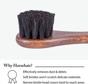 img 2 attached to Travel-Ready FootFitter German-Made Horsehair Shoeshine Dauber Brush Set For Perfect Shoe Care