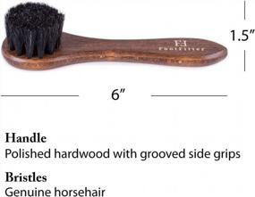 img 3 attached to Travel-Ready FootFitter German-Made Horsehair Shoeshine Dauber Brush Set For Perfect Shoe Care