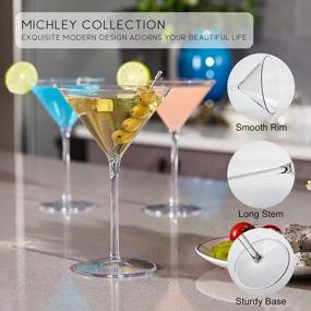 img 1 attached to MICHLEY Unbreakable Tritan Plastic Martini Glasses 8.7Oz, Dishwasher Safe, Wedding Party Gifts - Set Of 2