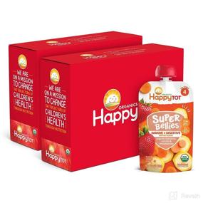 img 4 attached to 🥦 Nutritious Stage 4 Happy Tot Organics Super Bellies Pack - Banana, Carrot, and Strawberry - 16 Pouches, 4 Ounces Each