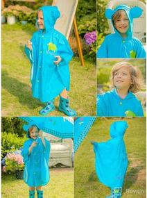 img 1 attached to 🌧️ WYTbaby Kids Raincoat Ponchos: Hooded Waterproof Overall Rainsuits for Boys and Girls - Rainy Day Essential