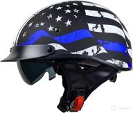 🏍️ vega helmets 7850-023 back the blue motorcycle half helmet (medium) - unisex adult size logo