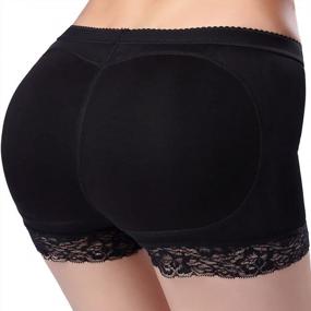 img 3 attached to Women'S Seamless Butt Lifter Shorts With Padded Panties For Enhanced Body Shape And Comfort In Black, Size Small By Everbellus