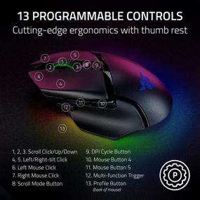 img 1 attached to Upgrade Your Gaming Experience With Razer Basilisk V3 Pro Wireless Mouse - Customizable, Fast Optical Switches, HyperScroll Tilt Wheel, 11 Programmable Buttons, Chroma RGB, And More!