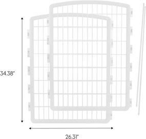 img 1 attached to Iris Exercise 2 Panel Add On Panel Pet Playpen - 34 Inch White, Innovative Door Included
