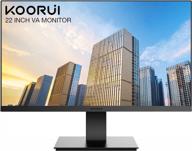 koorui business computer monitor desktop 22", 1920x1080p, 75hz, blue light filter, flicker-free logo