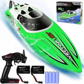 img 4 attached to Fast Remote Control Boat For Pools & Lakes - YEZI Udi001 Venom, Ideal For Kids & Adults, Self-Righting And Comes With Extra Battery (Green)