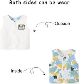 img 3 attached to Warm Sleeveless Jacket for Baby Toddler Vest, Ideal for Spring and Winter, Pureborn Brand, Waistcoat for Children Ages 0-5 Years