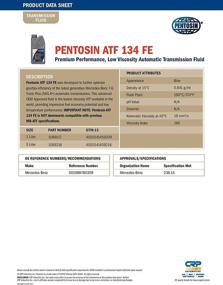 img 1 attached to 🔵 Pentosin 1089216 ATF 134 FE: Premium Performance Low Viscosity Transmission Fluid for Newer Mercedes 7-Speed Automatics - 5L Blue