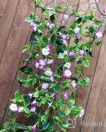 img 1 attached to 2Pcs 15Ft Morning Glory Artificial Vines - Perfect For Outdoor Wedding Hanging Baskets Decor! review by Hals Martin