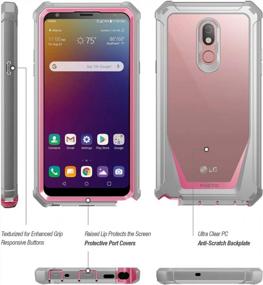 img 3 attached to Ultimate Protection For Your LG Stylo 5 Series: Poetic Guardian Case With Built-In Screen Protector In Chic Pink/Clear Design