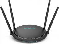 📶 wavlink ac1200 gigabit wifi router, dual band smart wireless internet router with touchlink, speed up to 1200 mbps, 4x5dbi omni directional antennas, mu-mimo for home (black) logo