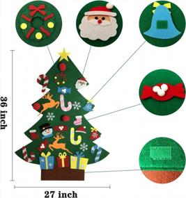 img 2 attached to Станьте праздничным с набором новогодней елки из войлока ALLADINBOX DIY - идеальный рождественский подарок и украшение!