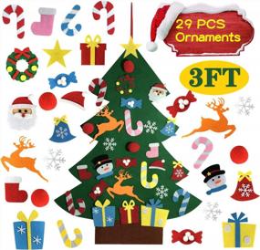img 4 attached to Get Festive With ALLADINBOX DIY Felt Christmas Tree Set - Perfect Xmas Gift & Decoration!