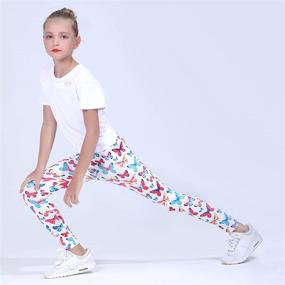 img 3 attached to Quedoris 3 Pack Printed Leggings Mermaid Girls' Clothing : Leggings