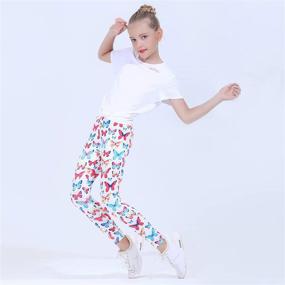 img 1 attached to Quedoris 3 Pack Printed Leggings Mermaid Girls' Clothing : Leggings