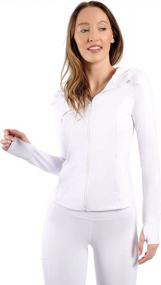 img 4 attached to Stay Comfortable And Stylish During Workouts With Yogalicious Full-Zip Hooded Jacket