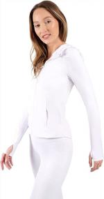 img 3 attached to Stay Comfortable And Stylish During Workouts With Yogalicious Full-Zip Hooded Jacket