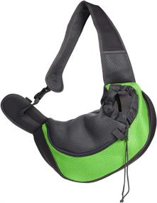 img 4 attached to 🐾 Convenient & Breathable Portable Pet Sling Carrier Bag - Ideal for Small to Medium Dogs & Cats on the Go!