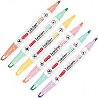 zeyar clear view tip highlighter, dual tips marker pen, see-through chisel tip and fine tip, water based, assorted colors, quick dry,no bleed(6 macaron colors) logo
