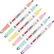 zeyar clear view tip highlighter, dual tips marker pen, see-through chisel tip and fine tip, water based, assorted colors, quick dry,no bleed(6 macaron colors) logo