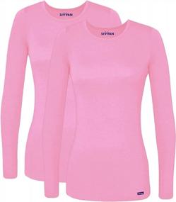 img 4 attached to 2-Pack Women'S Long Sleeve Underscrub Tees For Comfortable SIVVAN Scrubs