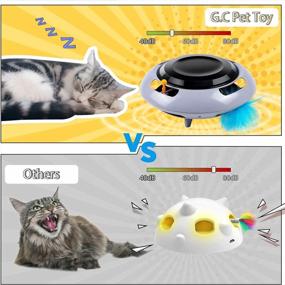 img 1 attached to Interactive Cat Toy: Bascolor UFO Automatic Kitten Toys W/ 2 Speed Modes (Gray)