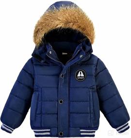 img 4 attached to AMIYAN Toddler Thickened Snowsuit Outerwear Apparel & Accessories Baby Boys ~ Clothing