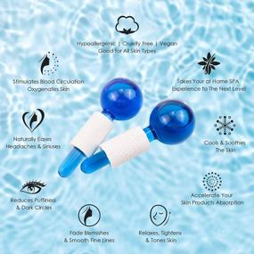 img 2 attached to 🧊 LAKE BLUE Poleview Face Massager: Cooling Ice Globes for Facials – Tighten Skin, Reduce Puffiness, and Smooth Wrinkles